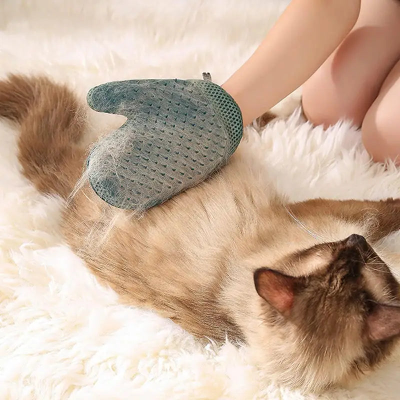 Pet Grooming Glove Efficient Cat Dog Hair Remover.