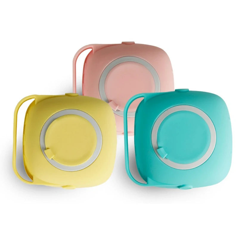 Set of pet bath massage gloves: yellow, pink, and teal with circular top caps