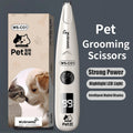 White pet electric grooming trimmer with highlight LED and digital display