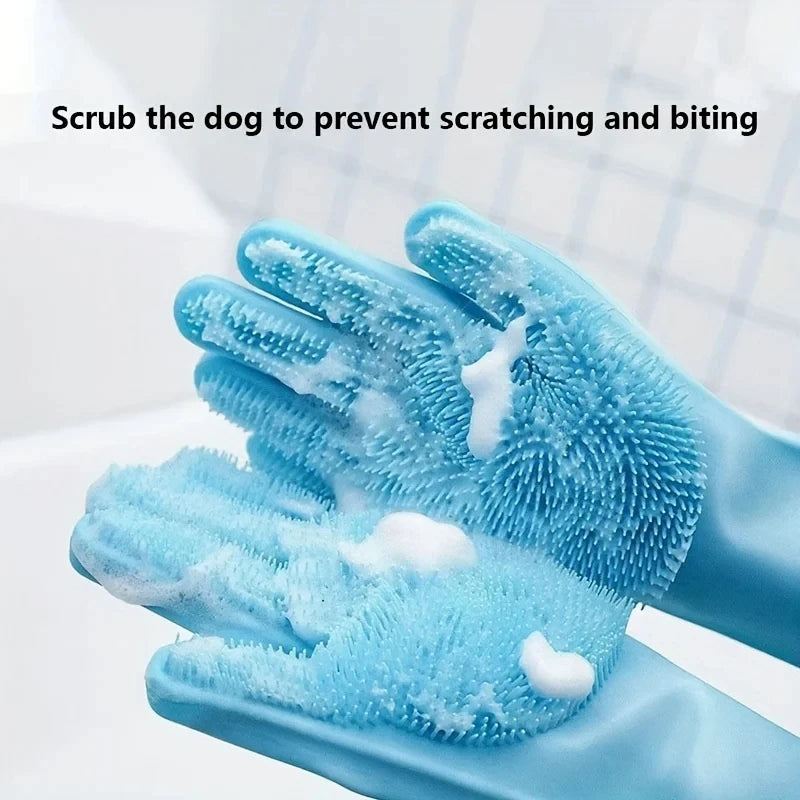 Pet Grooming Cleaning Gloves.