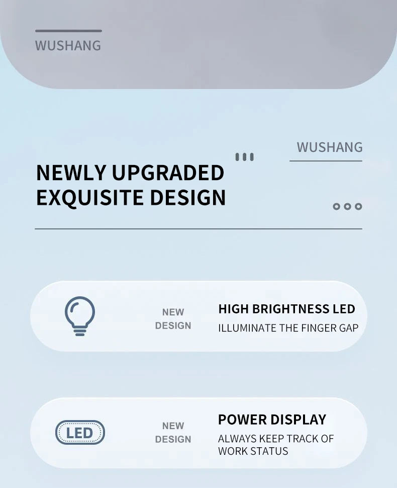 Pet electric groomer trimmer with LED light and power display, close-up design