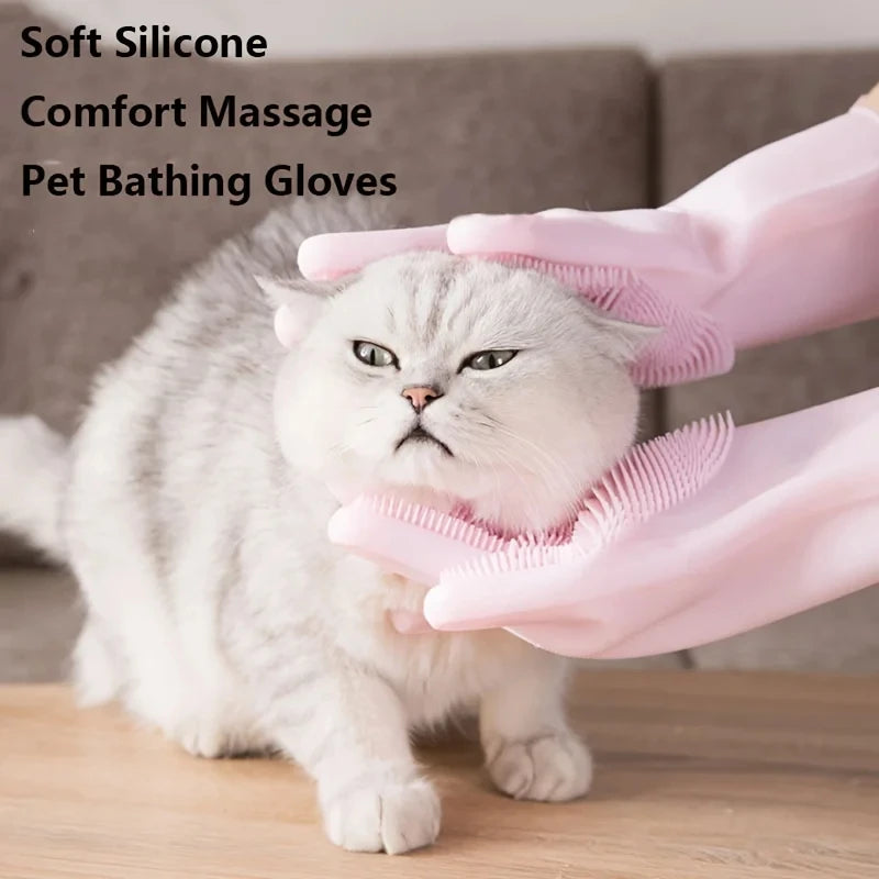 Pet Grooming Cleaning Gloves.