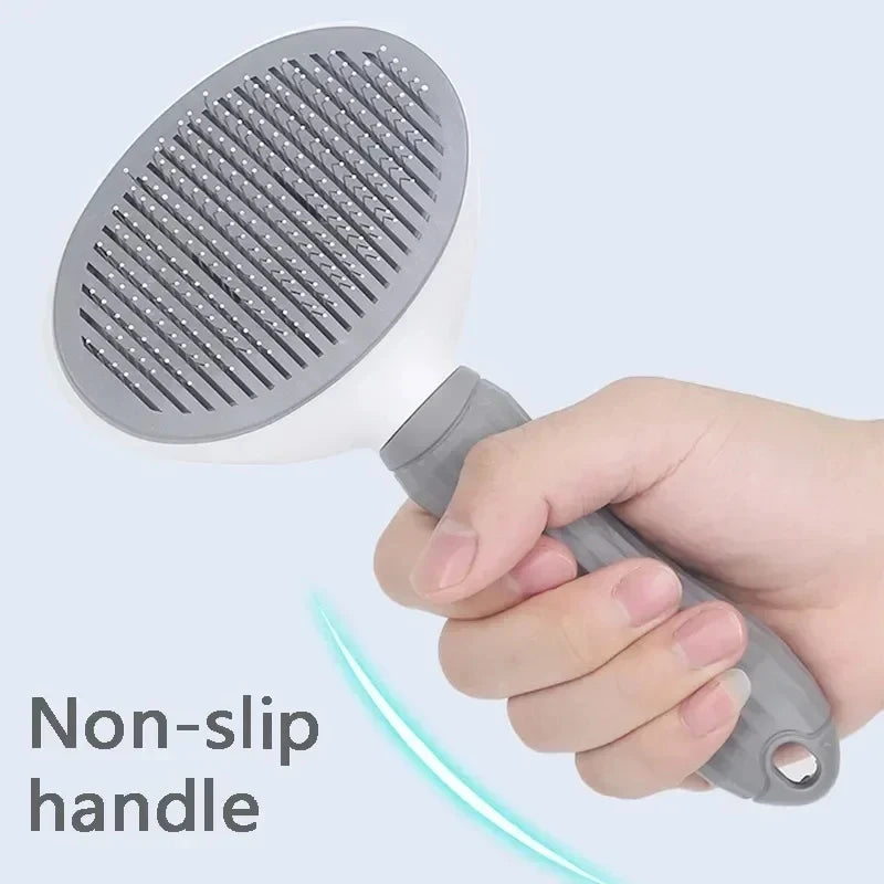 Dog Grooming Brush with Easy Clean Button.