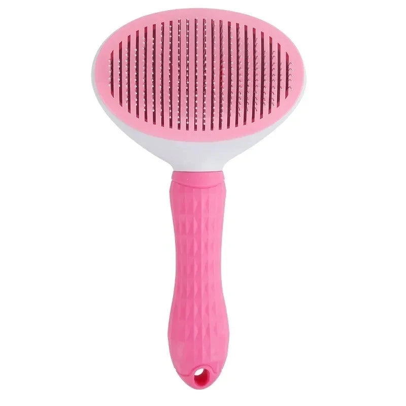 Dog Grooming Brush with Easy Clean Button.