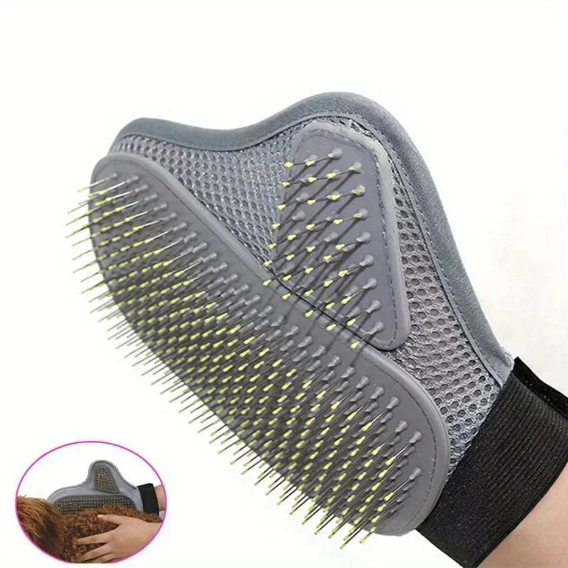Gentle Deshedding Pet Grooming Glove.