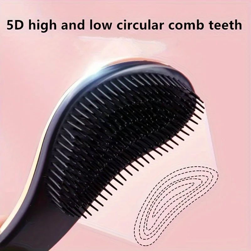 Pet grooming brush head with dense circular comb teeth on dark bristle surface.